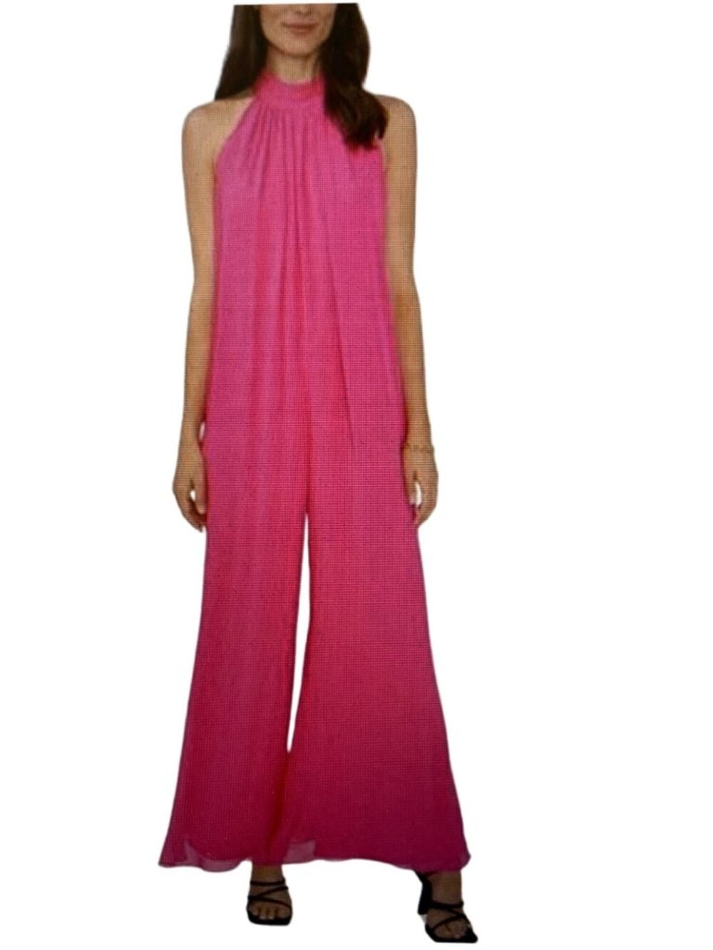 VINCE CAMUTO LAST ONE HALTER JUMPSUIT POMEGRANATE PINK XL NWT